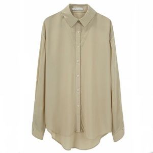 JEFFREY MONTEIRO Dotted Crepe Tempa Silky Button‎ Up Shirt Size 2